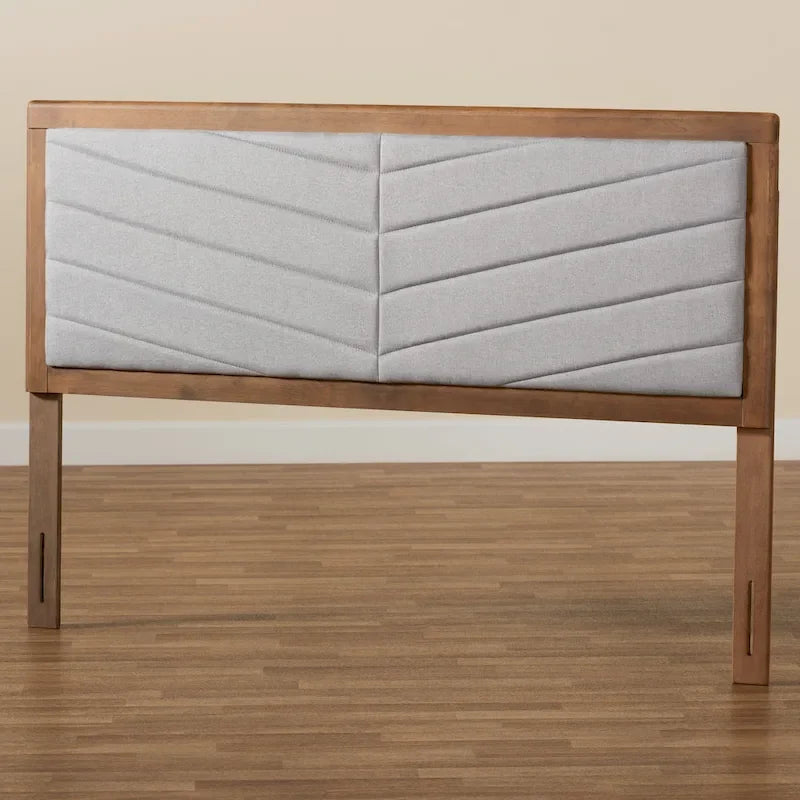 Modern Minimalist Wooden Headboard — Light Gray