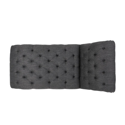 64.25 Button Tufted Chaise Lounge Chair with Birch Legs