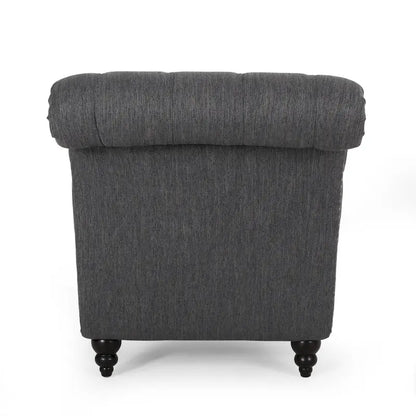 64.25 Button Tufted Chaise Lounge Chair with Birch Legs