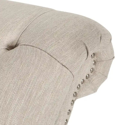 64.25 Button Tufted Chaise Lounge Chair with Birch Legs