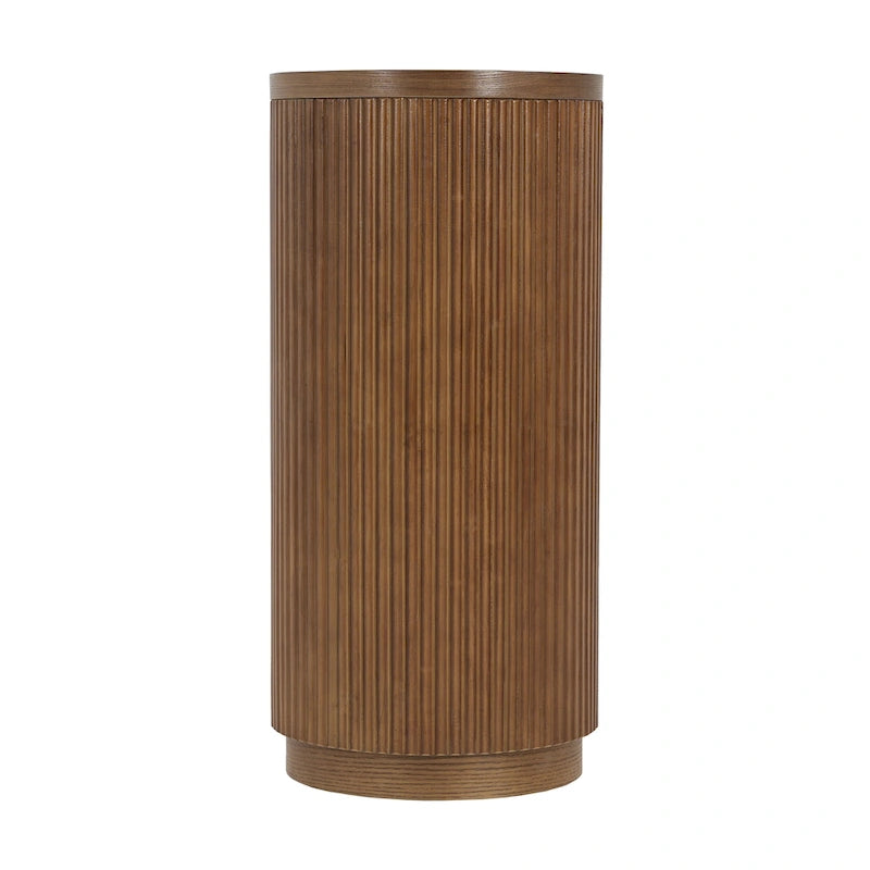 Modern Entryway Table (with Open Shelving and Elegant Wood Grain Design)