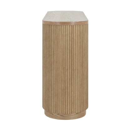 Modern Entryway Table (with Open Shelving and Elegant Wood Grain Design)