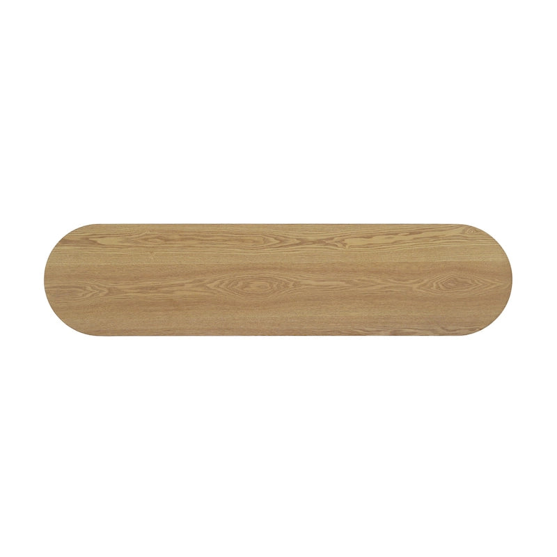 Modern Entryway Table (with Open Shelving and Elegant Wood Grain Design)
