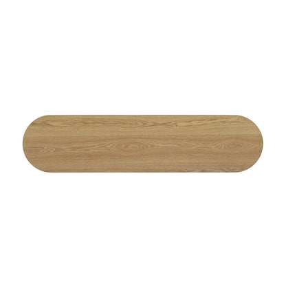 Modern Entryway Table (with Open Shelving and Elegant Wood Grain Design)