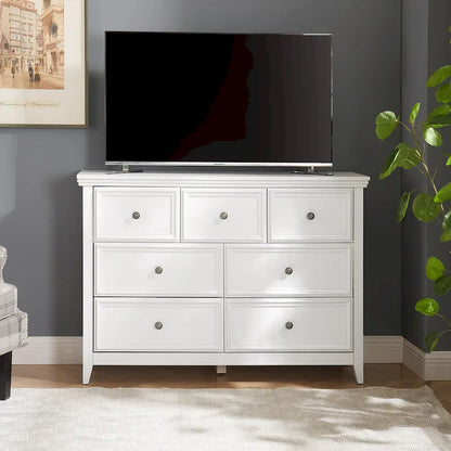 Farmhouse Modern 7-Drawer Horizontal Dresser, Cabinet, Storage Clothes, Storage Drawers Cabinet for Living Room