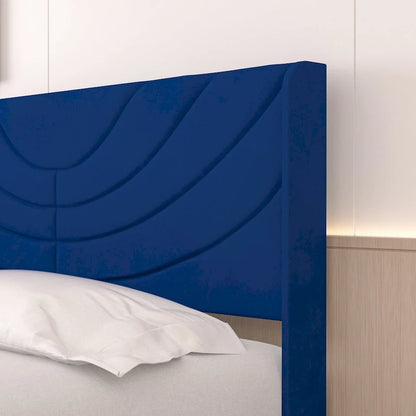 Upholstered Bed Frame with Headboard and 4 Storage Drawers