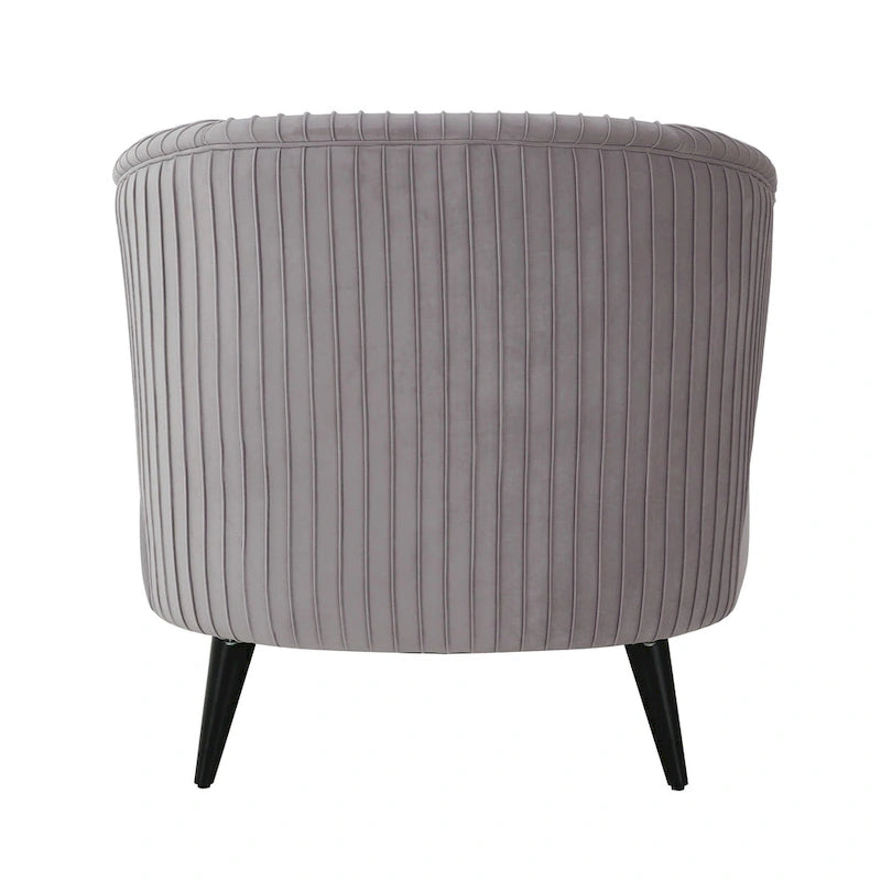 Pleated Velvet Upholstered Chaise Lounge