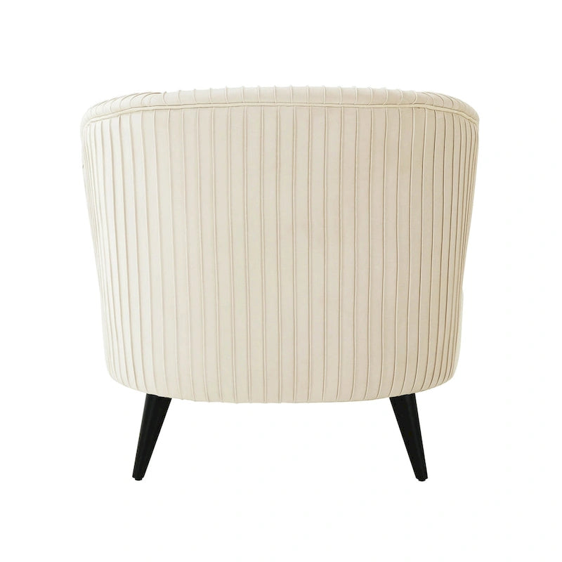 Pleated Velvet Upholstered Chaise Lounge