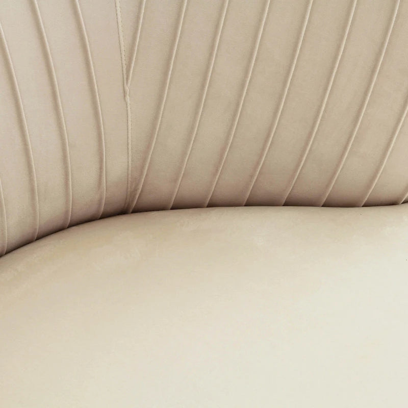 Pleated Velvet Upholstered Chaise Lounge