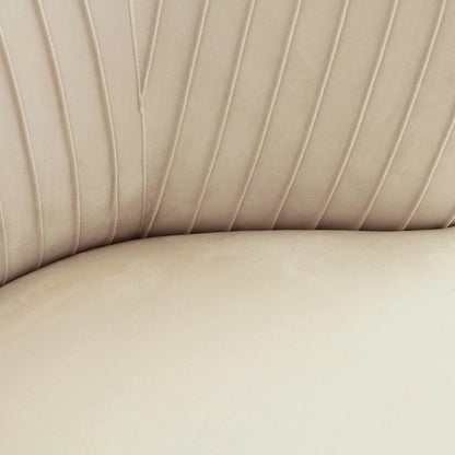 Pleated Velvet Upholstered Chaise Lounge
