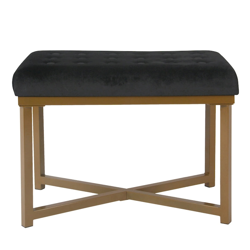 Velvet Tufted Footstool