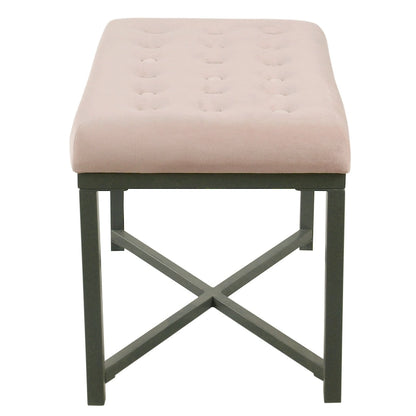 Velvet Tufted Footstool