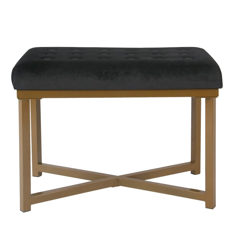 Velvet Tufted Footstool