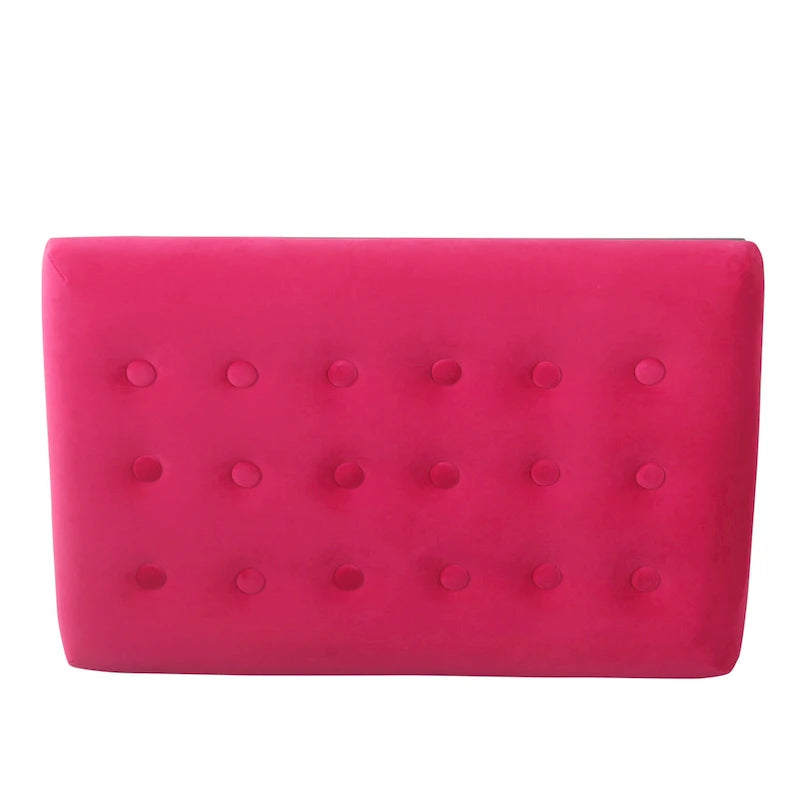 Velvet Tufted Footstool