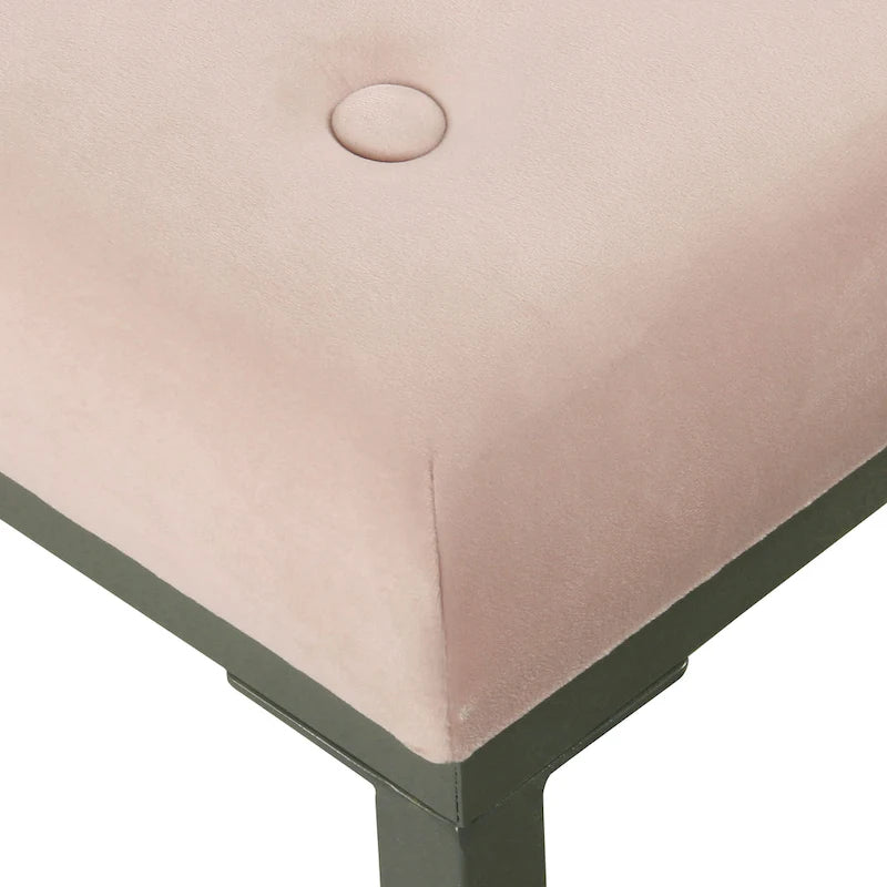 Velvet Tufted Footstool