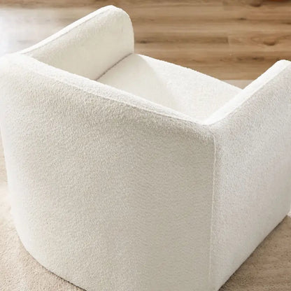 31.2-Inch Nordic-Style Wide-Body Bouclé Upholstered Bucket Lounge Chair
