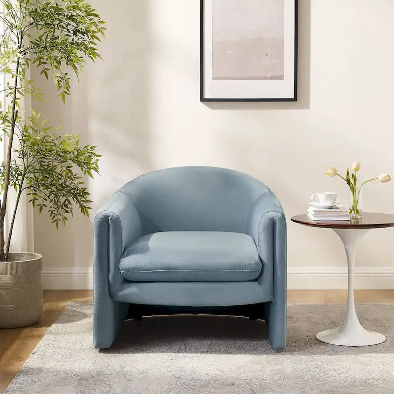 31.2-Inch Nordic-Style Wide-Body Bouclé Upholstered Bucket Lounge Chair