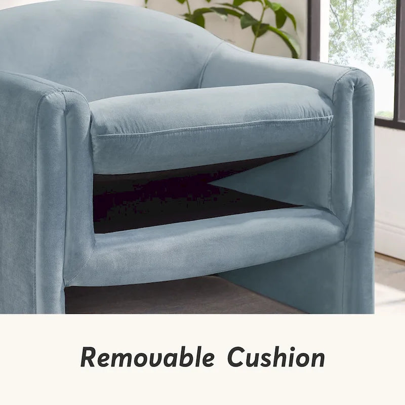 31.2-Inch Nordic-Style Wide-Body Bouclé Upholstered Bucket Lounge Chair