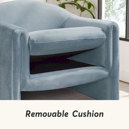 31.2-Inch Nordic-Style Wide-Body Bouclé Upholstered Bucket Lounge Chair