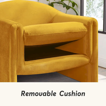 31.2-Inch Nordic-Style Wide-Body Bouclé Upholstered Bucket Lounge Chair