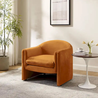 31.2-Inch Nordic-Style Wide-Body Bouclé Upholstered Bucket Lounge Chair