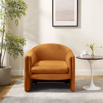31.2-Inch Nordic-Style Wide-Body Bouclé Upholstered Bucket Lounge Chair