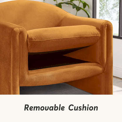 31.2-Inch Nordic-Style Wide-Body Bouclé Upholstered Bucket Lounge Chair