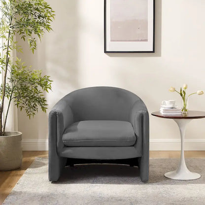 31.2-Inch Nordic-Style Wide-Body Bouclé Upholstered Bucket Lounge Chair