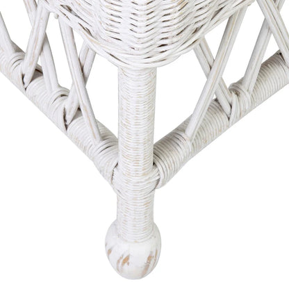 Natural Woven Rattan Dining Chair with Cushion