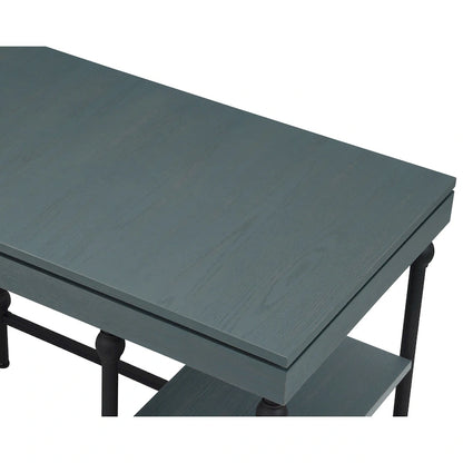 59-Inch Metal L-Shaped Computer Desk (With Usb Ports)