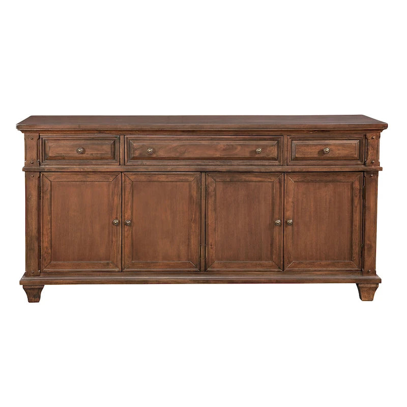Country-Style Cherry-Finish 72-Inch TV Stand — 72 Inches Wide