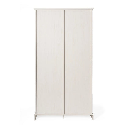 Farmhouse Storage Cabinet with Adjustable Shelves and Sliding Barn Door - 16.75D x 36.25W x 68H