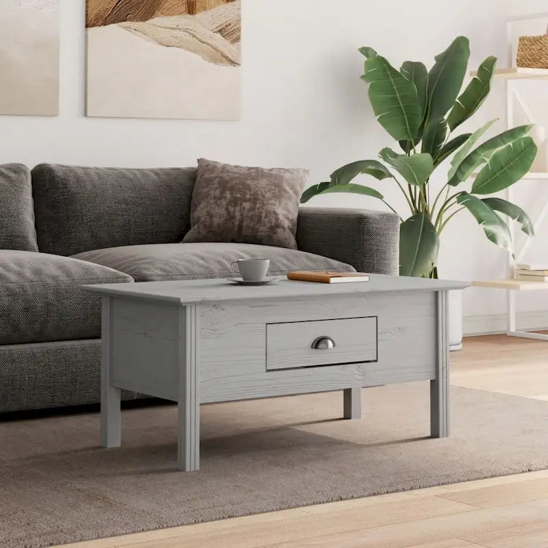 Solid Pine Coffee Table / Living Room Accent Side Table — 39.4" x 21.7" x 17.7"