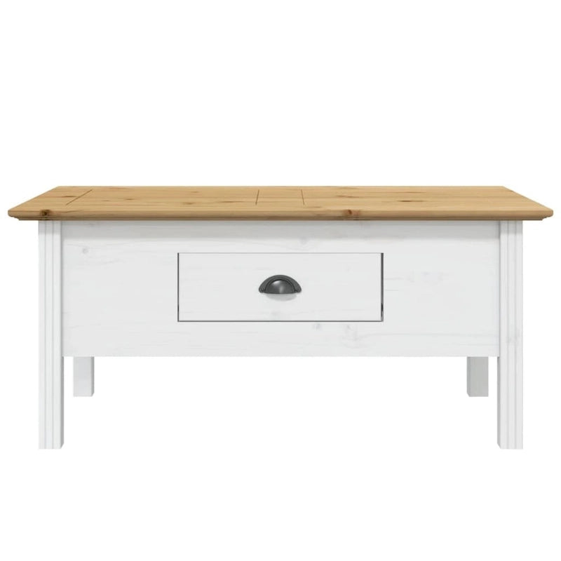 Solid Pine Coffee Table / Living Room Accent Side Table — 39.4" x 21.7" x 17.7"