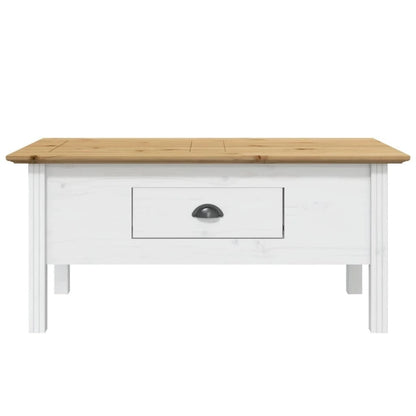 Solid Pine Coffee Table / Living Room Accent Side Table — 39.4" x 21.7" x 17.7"