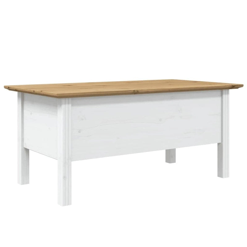 Solid Pine Coffee Table / Living Room Accent Side Table — 39.4" x 21.7" x 17.7"