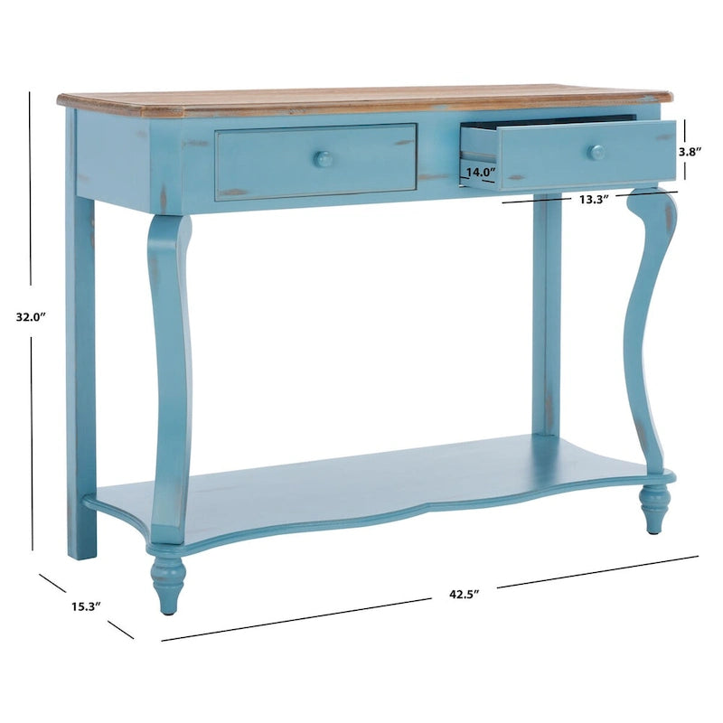 Solid Wood Entryway Table (W 43" x D 15" x H 32")