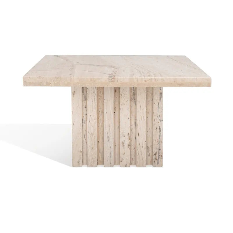 Square Marble Accent Table — 21" W x 21" D x 12" H — 21W x 21D x 12H