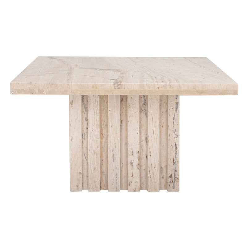 Square Marble Accent Table — 21" W x 21" D x 12" H — 21W x 21D x 12H
