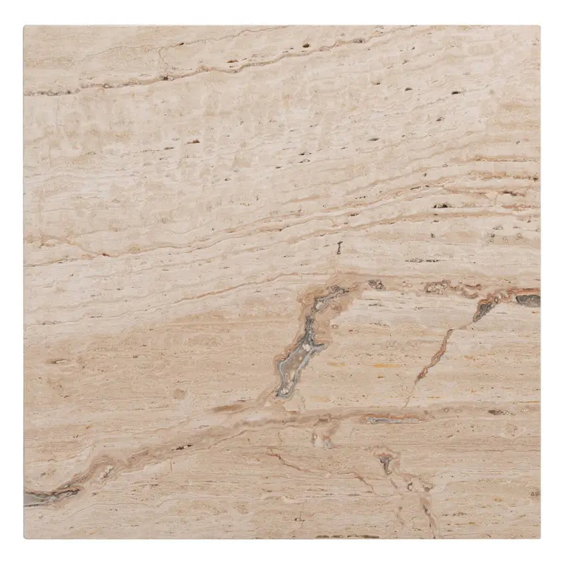 Square Marble Accent Table — 21" W x 21" D x 12" H — 21W x 21D x 12H
