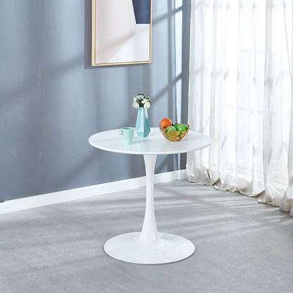 31.5Tulip Dining Table for 2-4 people With Round Mdf Table Top, Pedestal Dining Table, End Table Leisure Coffee Table