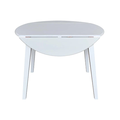 42 in. Solid Wood Round Dual Drop Leaf Table
