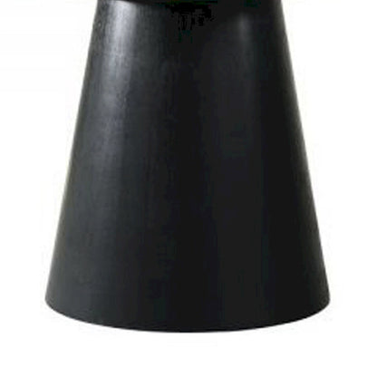 59-Inch Dining Table — Round Top, Pedestal Base, Rubberwood, Black