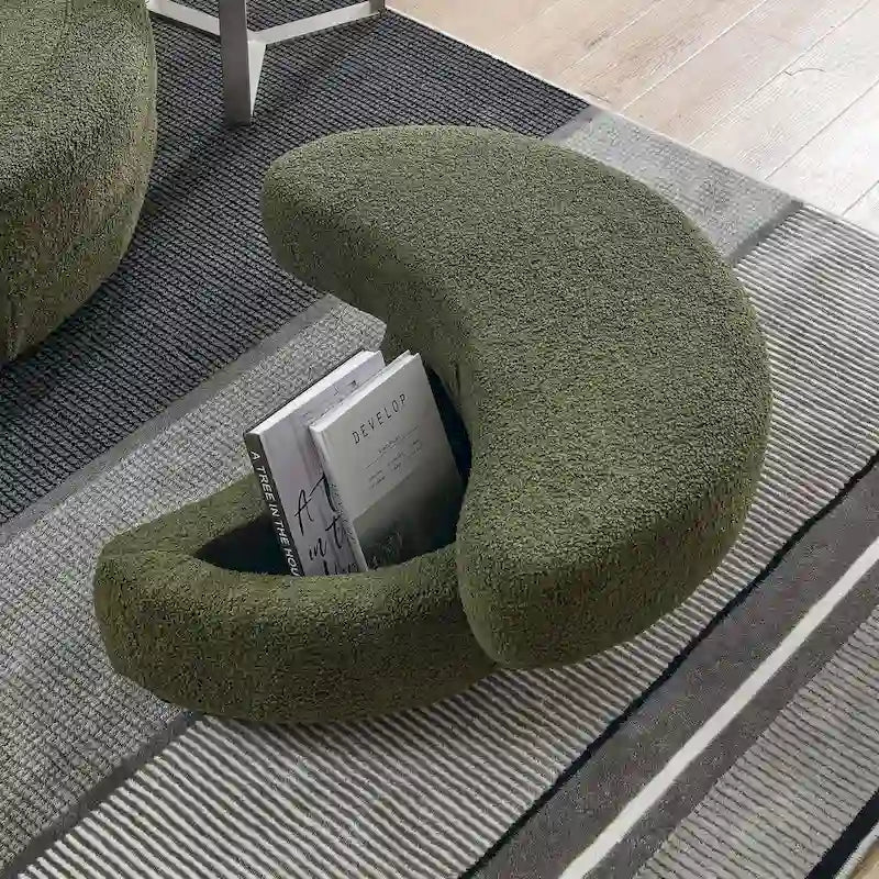 Modern Accent Round Loveseat Circle Swivel Barrel Chairs for Bedroom Cuddle Sofa Chair Lounger Armchair, 4 Pillows