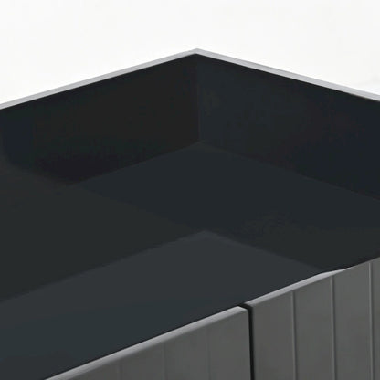 Wooden Modern Shoe Cabinet with Doors and Adjustable Shelves
