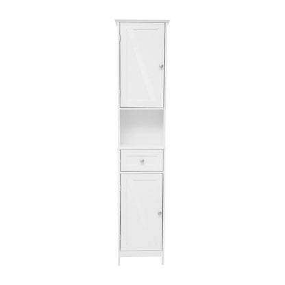 Freestanding Bathroom Tall Linen Tower Storage Organizer with Shelves