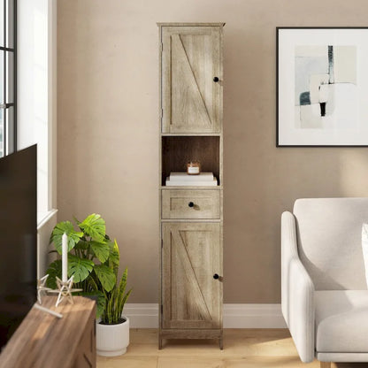 Freestanding Bathroom Tall Linen Tower Storage Organizer with Shelves