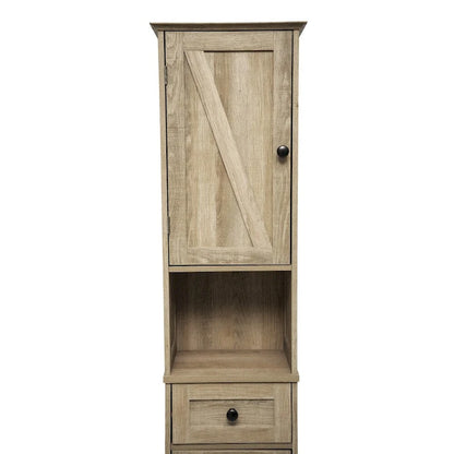 Freestanding Bathroom Tall Linen Tower Storage Organizer with Shelves