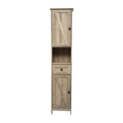 Freestanding Bathroom Tall Linen Tower Storage Organizer with Shelves